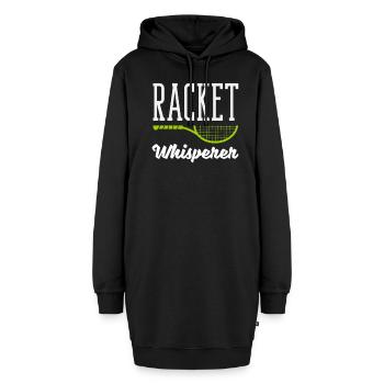 Racket Whisperer Tennis Spieler Design - Hoodie-Kleid - Schwarz - Vorne