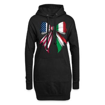 Coquette Bow Italy Roots Heritage - Hoodie Dress - black - Front