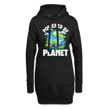 Les écologistes propulsés par la planète - Sweat-shirt à capuche long Femme - noir - Devant