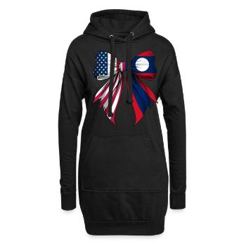 Coquette Bow Laos Roots Heritage Laotian Pride - Hoodie Dress - black - Front