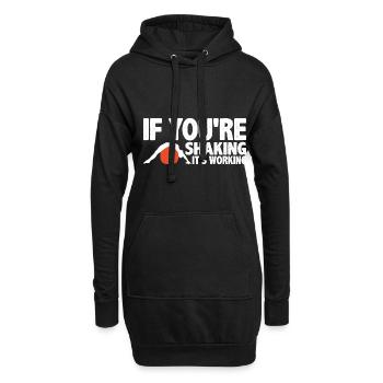 Si vous tremblez, ça marche 3 - Sweat-shirt à capuche long Femme - noir - Devant
