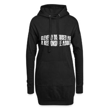 Cleverly Disguised As A Responsible Adult 28 - Hoodie-Kleid - Schwarz - Vorne