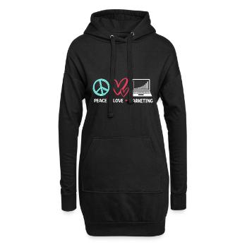 Responsable Marketing - Sweat-shirt à capuche long Femme - noir - Devant