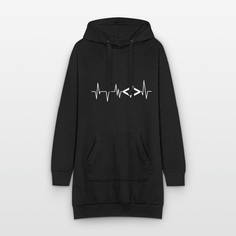 Programmeur Geek Programmeur Programmeur Informatique Codeur L Sweat-shirt à capuche long Femme