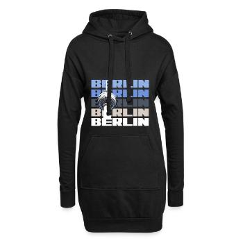 Berlin Hauptstadt Bundesland Fernsehturm - Hoodie-Kleid - Schwarz - Vorne
