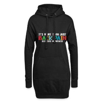 C’est plus qu’un simple mal de dos, une scoliose 8 - Sweat-shirt à capuche long Femme - noir - Devant