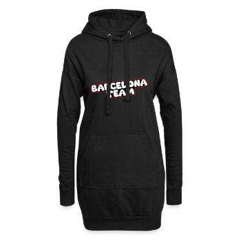 L’équipe de Barcelone - Sweat-shirt à capuche long Femme - noir - Devant