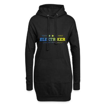 Elektriker Beruf - Hoodie-Kleid - Schwarz - Vorne