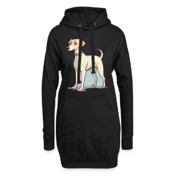 Conception de chien mignon pour les propriétaires de chiens - Sweat-shirt à capuche long Femme - noir - Devant