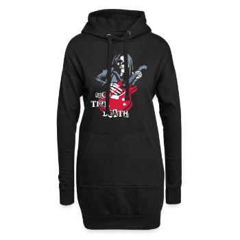Rock till death - Hoodie-Kleid - Schwarz - Vorne