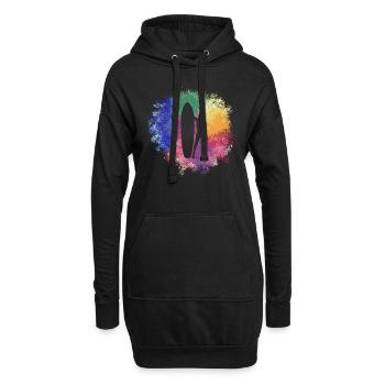 Surfeuse fille - Sweat-shirt à capuche long Femme - noir - Devant