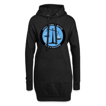 La parole de Dieu vaut mieux qu’un logo en diamant 1 - Sweat-shirt à capuche long Femme - noir - Devant