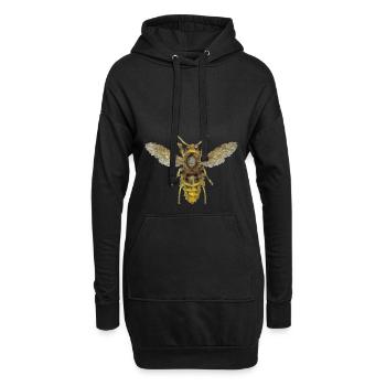 Hornisse Polygon Wespe Geschenk - Hoodie-Kleid - Schwarz - Vorne