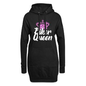 biker queen - Hoodie-Kleid - Schwarz - Vorne