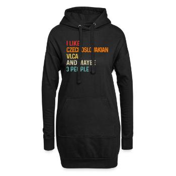 J’aime le Vlcak tchécoslovaque et peut-être 3 personnes - Sweat-shirt à capuche long Femme - noir - Devant