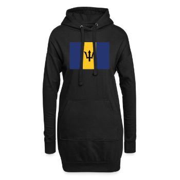 Drapeau officiel de la Barbade Barbadian Country Pride - Sweat-shirt à capuche long Femme - noir - Devant