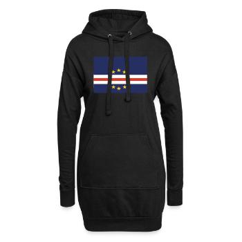 Officiel Cap Verda Drapeau Verdeans Cabo Country - Sweat-shirt à capuche long Femme - noir - Devant