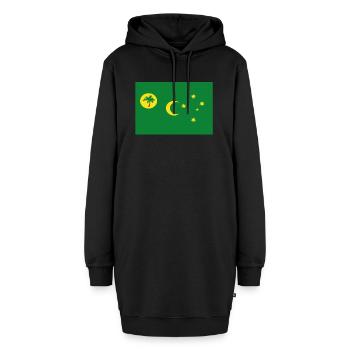 Drapeau officiel Cocos Keeling Islands Country Pride - Sweat-shirt à capuche long Femme - noir - Devant