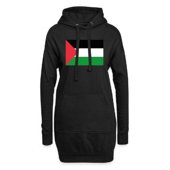 Drapeau officiel de la Palestine Fierté du pays palestinien - Sweat-shirt à capuche long Femme - noir - Devant