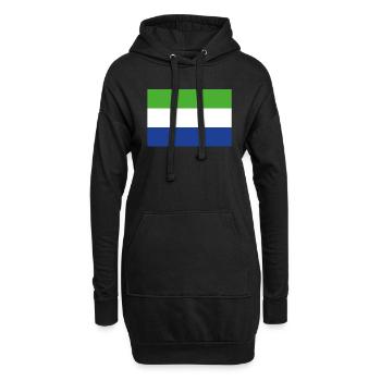 Offizielle Sierra Leone Flagge Sierra Leonian Land - Hoodie-Kleid - Schwarz - Vorne
