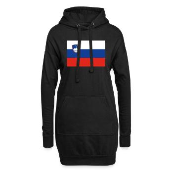 Drapeau officiel de la Slovénie Pays slovène - Sweat-shirt à capuche long Femme - noir - Devant