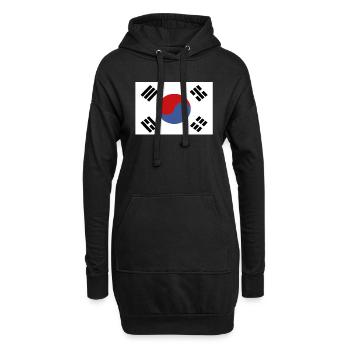 Drapeau officiel sud-coréen Pays sud-coréen - Sweat-shirt à capuche long Femme - noir - Devant