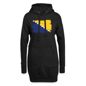 Drapeau officiel de la Bosnie Bosnie Country Pride Vintage - Sweat-shirt à capuche long Femme - noir - Devant