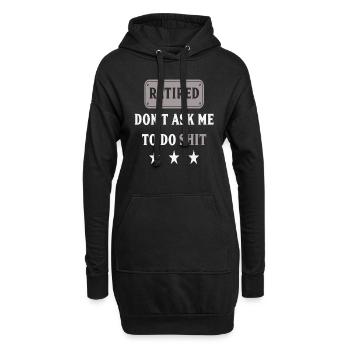 Retraités Ne Me demandez pas de faire de la merde Drôle De Retraités - Sweat-shirt à capuche long Femme - noir - Devant