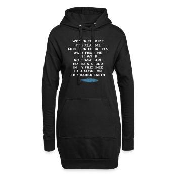 Frauen fürchten mich Fische fürchten mich Männer nehmen ihre Augen - Hoodie-Kleid - Schwarz - Vorne
