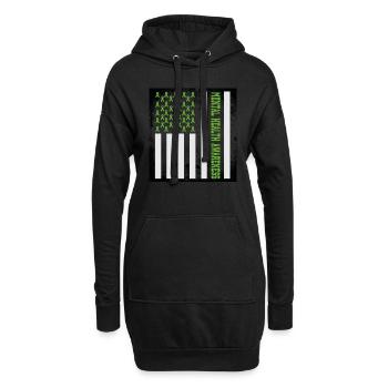 Bewusstsein für psychische Gesundheit Aufklärung über psychische - Hoodie-Kleid - Schwarz - Vorne