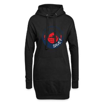 Save The Aquatic Life Sea Protection Support - Sweat-shirt à capuche long Femme - noir - Devant