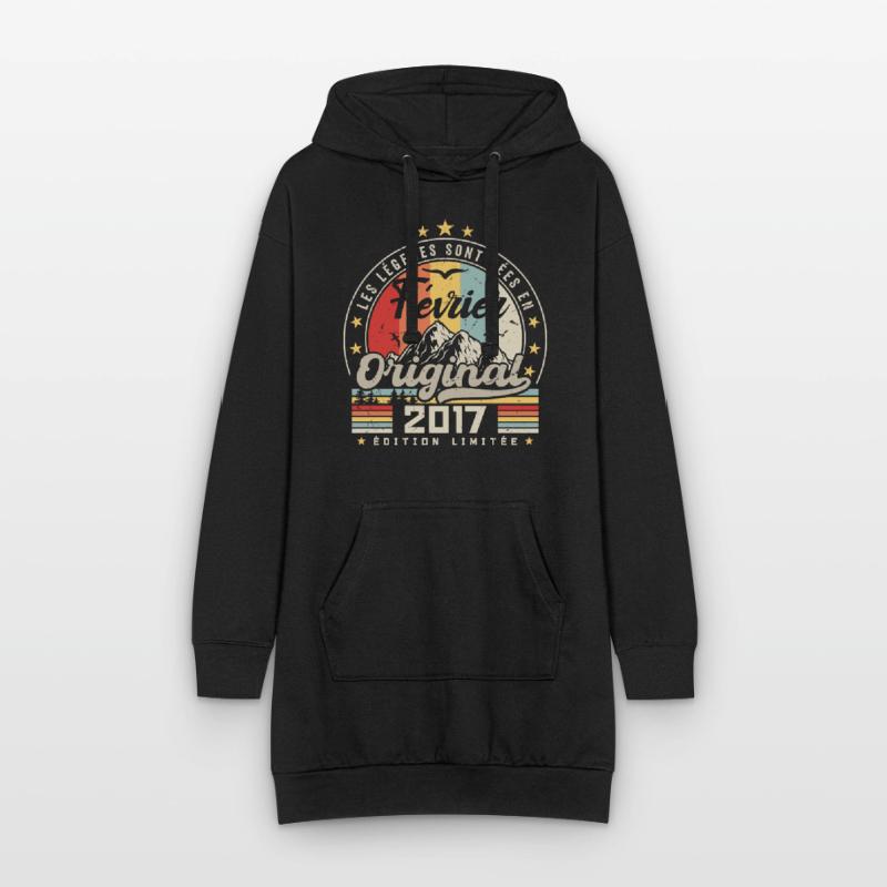 February 2017 7th Anniversary Gift February 2017 Hoodie Dress