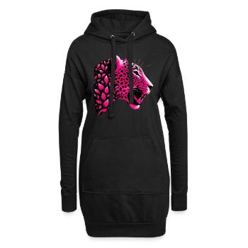 Leopard - Hoodie Dress - black - Front