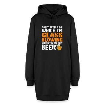 Glas Glasbläser - Hoodie-Kleid - Schwarz - Vorne