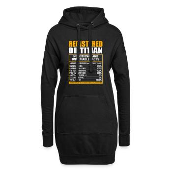 Diététicien Régime - Sweat-shirt à capuche long Femme - noir - Devant