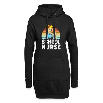 École d’infirmières - Sweat-shirt à capuche long Femme - noir - Devant