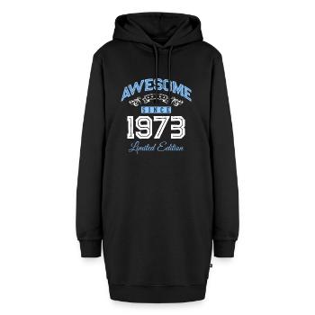 1973 awesome since - Hoodie-Kleid - Schwarz - Vorne