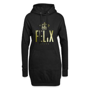 Felix - Hoodie-Kleid - Schwarz - Vorne