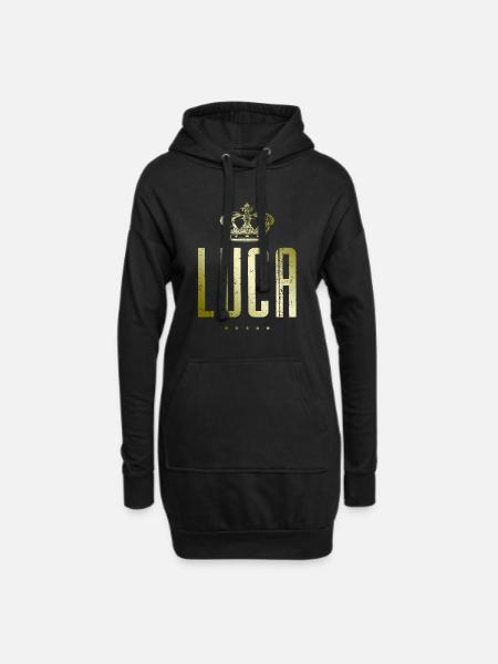 Luca - Hoodie-Kleid - Schwarz