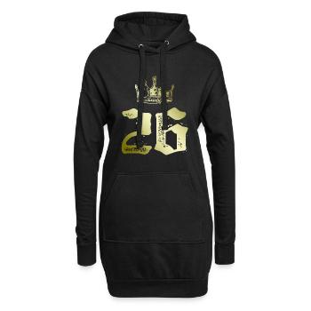26 Number crown - Hoodie Dress - black - Front