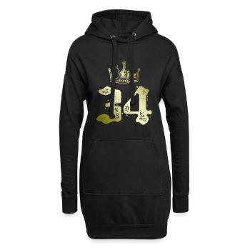 34 Couronne numérique - Sweat-shirt à capuche long Femme - noir - Devant