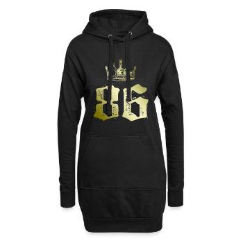 86 Couronne numérique - Sweat-shirt à capuche long Femme - noir - Devant