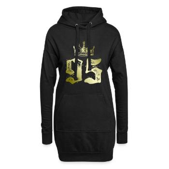 95 Couronne numérique - Sweat-shirt à capuche long Femme - noir - Devant