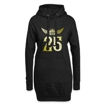 25 Couronne numérique - Sweat-shirt à capuche long Femme - noir - Devant
