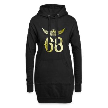 68 Couronne numérique - Sweat-shirt à capuche long Femme - noir - Devant