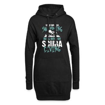 Plongée sous-marine pour garçons - Sweat-shirt à capuche long Femme - noir - Devant