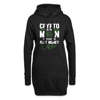 bitcoin money - Hoodie Dress - black - Front