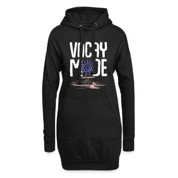 urlaub sommer - Hoodie-Kleid - Schwarz - Vorne