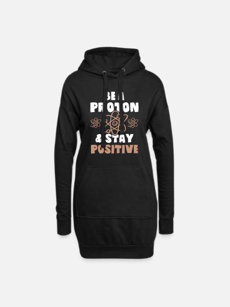 atom Wissenschaft - Hoodie-Kleid - Schwarz