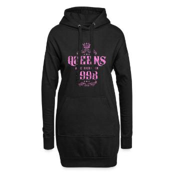 born in 1998 - Hoodie-Kleid - Schwarz - Vorne